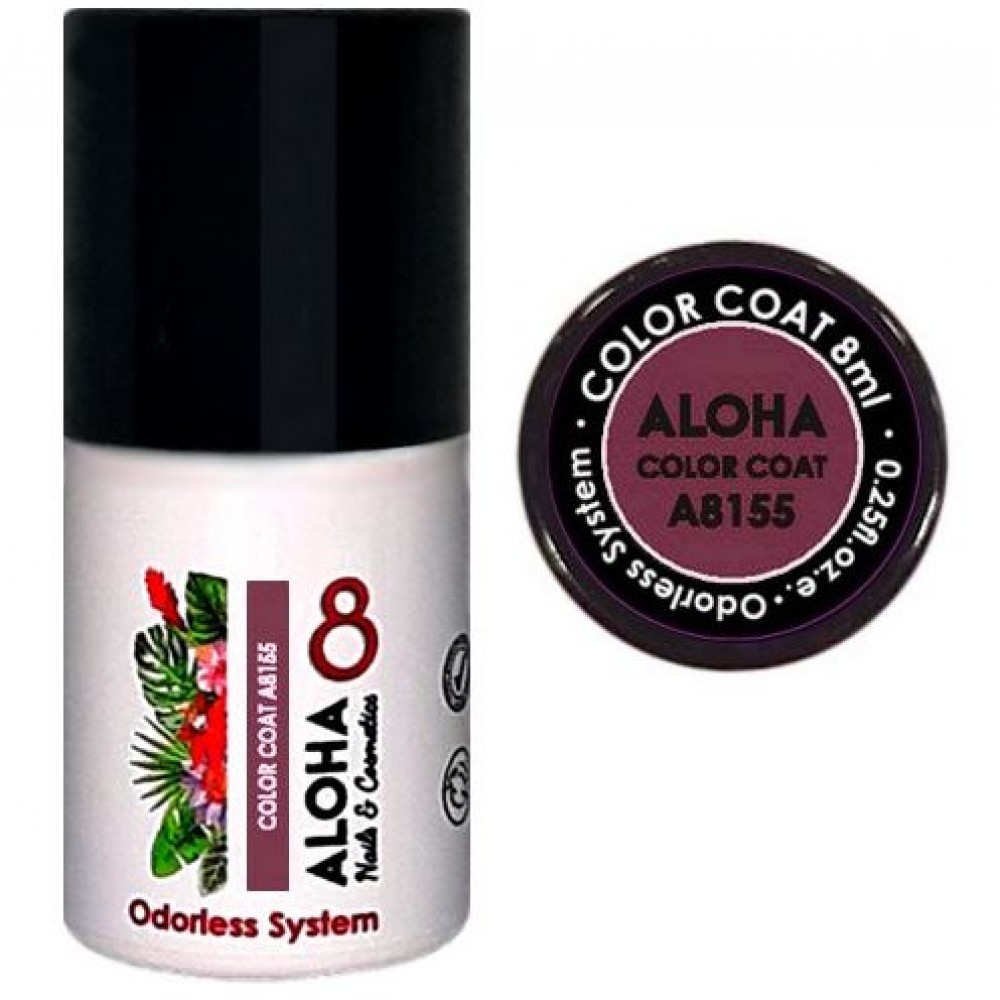 Aloha Ημιμόνιμο Βερνίκι Color Coat A8155 Purple Brown, 8ml
