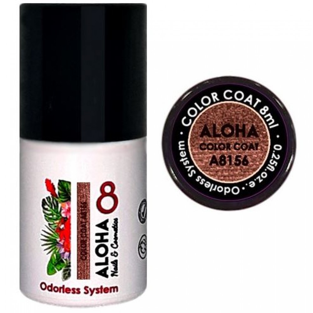 Aloha Ημιμόνιμο Βερνίκι Color Coat A8156 Dark Copper Metallic, 8ml