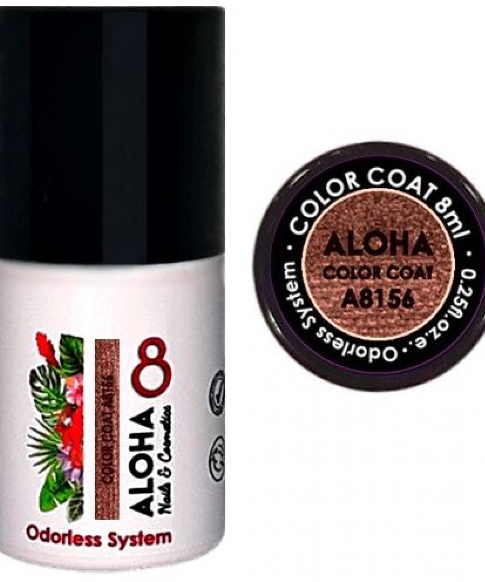 Aloha Ημιμόνιμο Βερνίκι Color Coat A8156 Dark Copper Metallic, 8ml