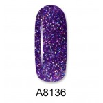 Aloha Ημιμόνιμο Βερνίκι Color Coat A8136 Violet Pixie Glitter, 8ml