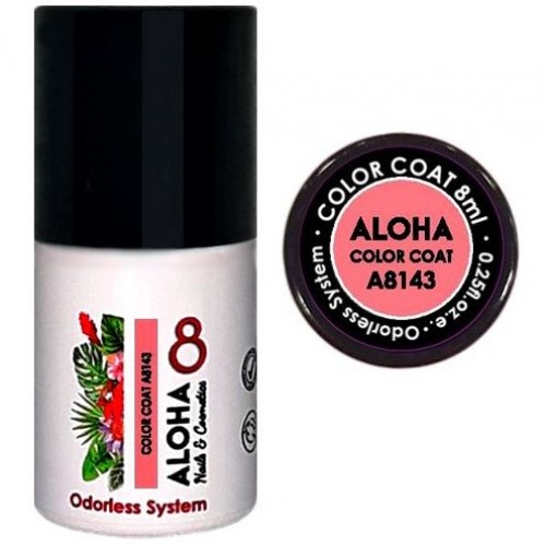 Aloha Ημιμόνιμο Βερνίκι Color Coat A8143 Coral Rose, 8ml