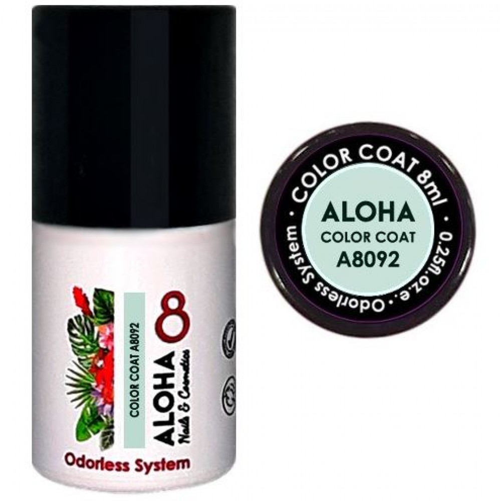 Aloha Ημιμόνιμο Βερνίκι Color Coat A8092 Soft Blue Gray, 8ml