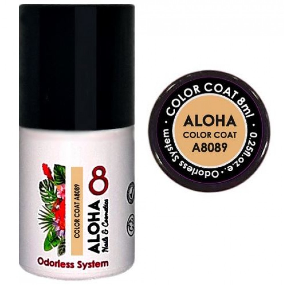 Aloha Ημιμόνιμο Βερνίκι Color Coat A8089 Apricot Beige, 8ml