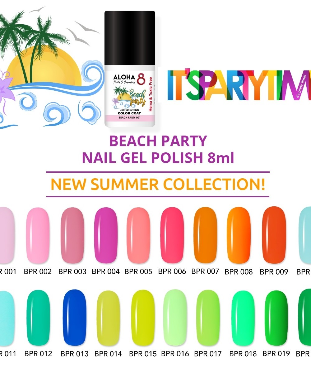 Aloha Ημιμόνιμο Βερνίκι Beach Party Limited Edition 011, 8ml