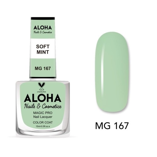 Aloha Βερνίκι Νυχιών 10 ημερών με Gel Effect Χωρίς Λάμπα Magic Pro Nail Lacquer 15ml – MG 167