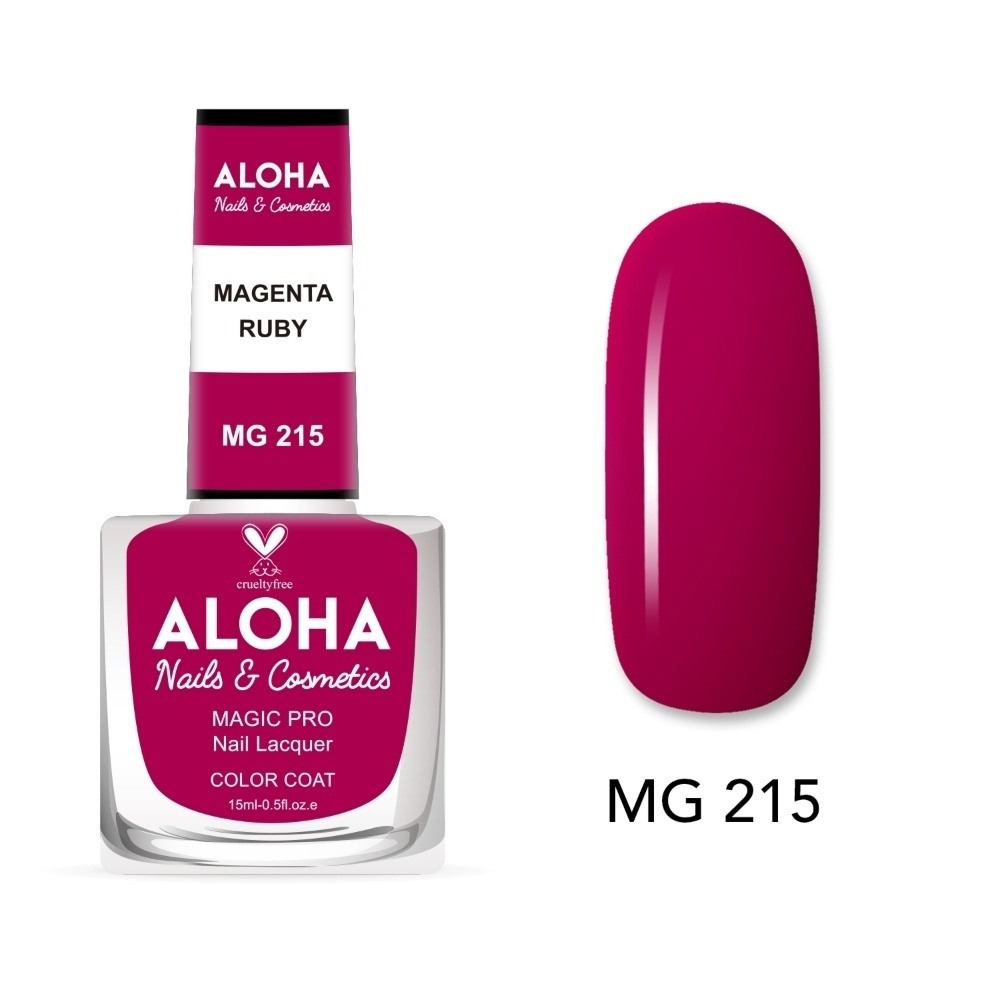 Aloha Βερνίκι Νυχιών 10 ημερών με Gel Effect Χωρίς Λάμπα Magic Pro Nail Lacquer 15ml – MG 215 Aloha Βερνίκι Νυχιών 10 ημερών με Gel Effect Χωρίς Λάμπα Magic Pro Nail Lacquer 15ml – MG 215