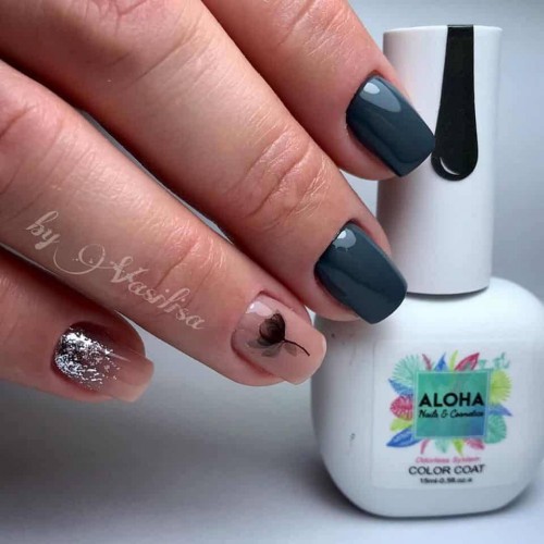 Aloha Ημιμόνιμο Βερνίκι Νυχιών AF176 Military Gray ,15ml