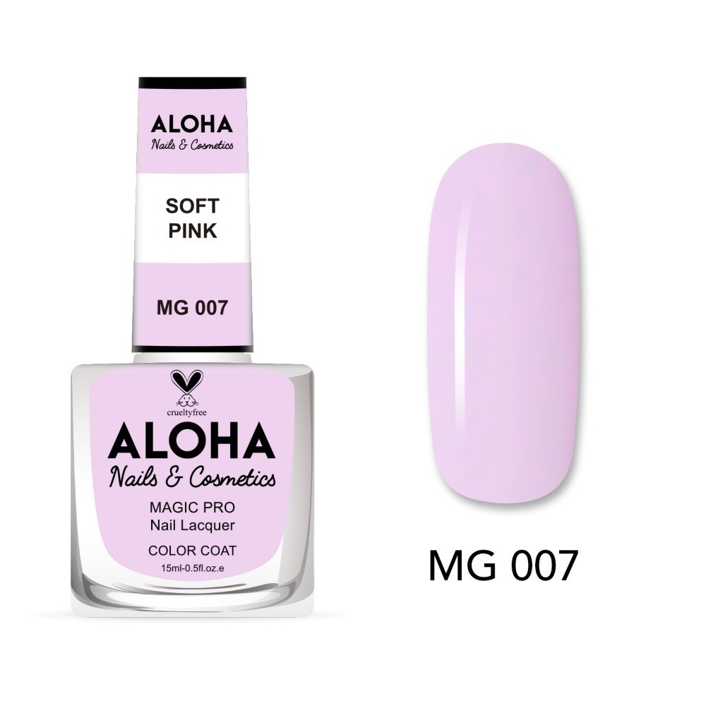 Aloha Βερνίκι Νυχιών 10 ημερών με Gel Effect Χωρίς Λάμπα Magic Pro Nail Lacquer 15ml – MG 007 Aloha Βερνίκι Νυχιών 10 ημερών με Gel Effect Χωρίς Λάμπα Magic Pro Nail Lacquer 15ml – MG 007