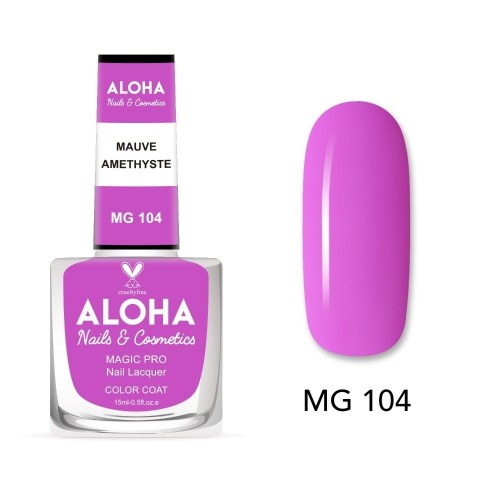 Aloha Βερνίκι Νυχιών 10 ημερών με Gel Effect Χωρίς Λάμπα Magic Pro Nail Lacquer 15ml – MG 104