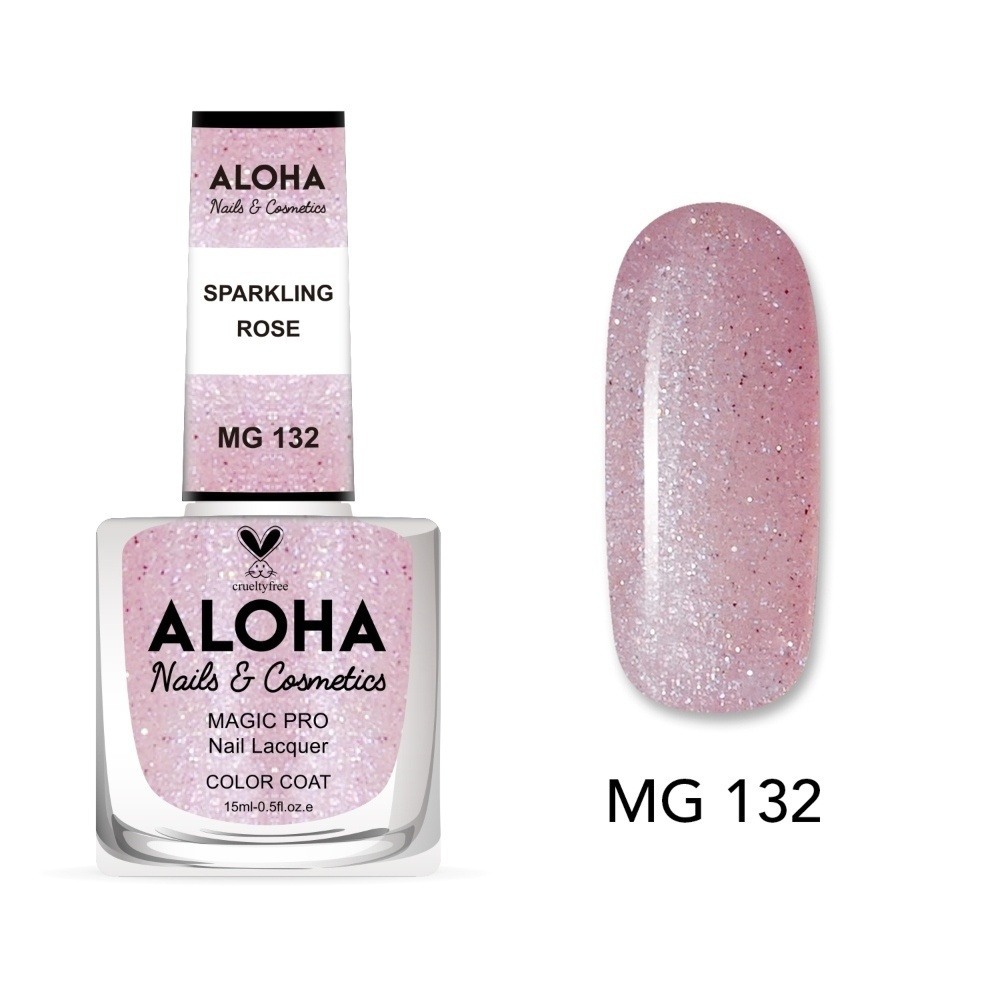 Aloha Βερνίκι Νυχιών 10 ημερών με Gel Effect Χωρίς Λάμπα Magic Pro Nail Lacquer 15ml – MG 132