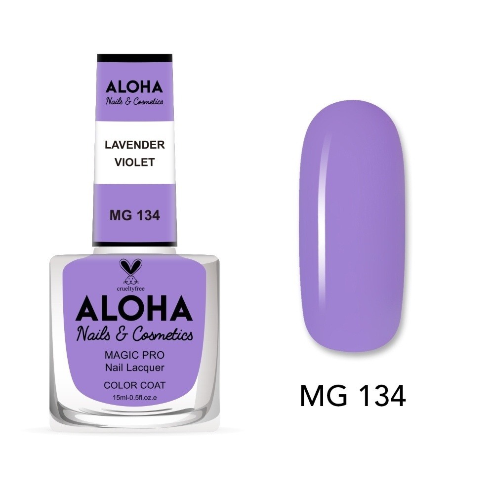 Aloha Βερνίκι Νυχιών 10 ημερών με Gel Effect Χωρίς Λάμπα Magic Pro Nail Lacquer 15ml – MG 134