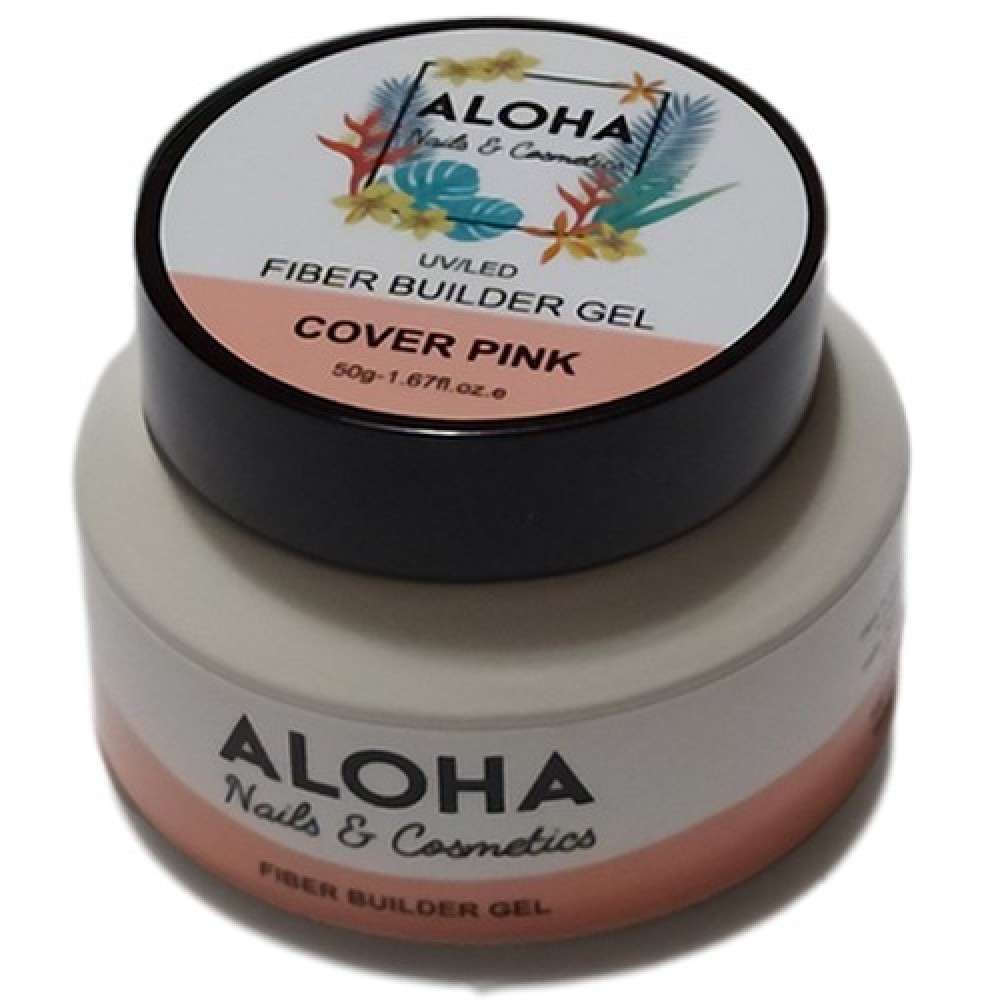 Aloha Gel Χτισίματος Fiber Builder Gel Cover Pink (Ροζ Καμουφλάζ) 50Gr