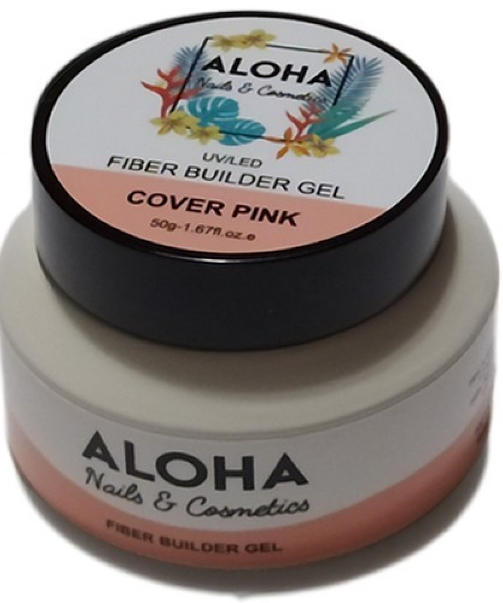 Aloha Gel Χτισίματος Fiber Builder Gel Cover Pink (Ροζ Καμουφλάζ) 50Gr