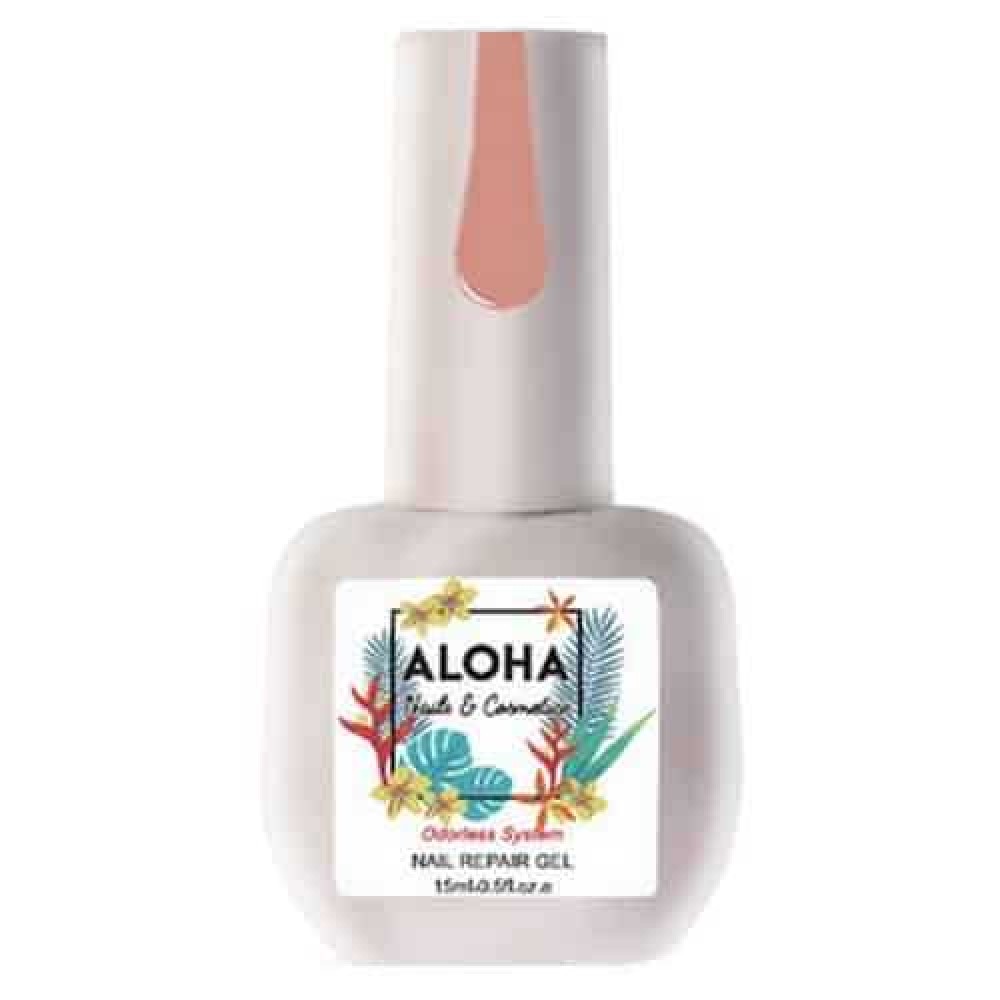Aloha Θεραπεία Ημιμόνιμου Με Πρωτεΐνες & Χρώμα Nail Repair Gel Dark Nude ,15ml