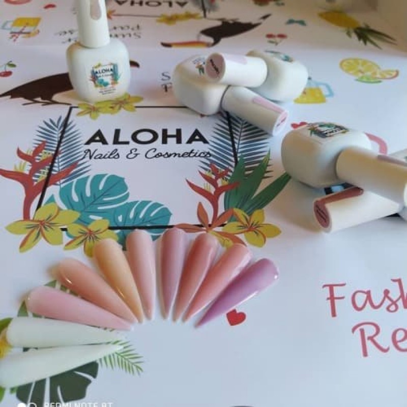 Aloha Θεραπεία Ημιμόνιμου Με Πρωτεΐνες & Χρώμα Nail Repair Gel Sparkling Light Pink ,15ml