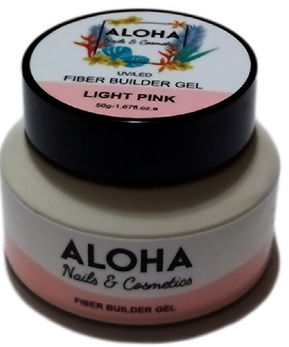 Aloha Gel Χτισίματος Fiber Builder Gel Light Pink (Ροζ Ανοιχτό) 50Gr