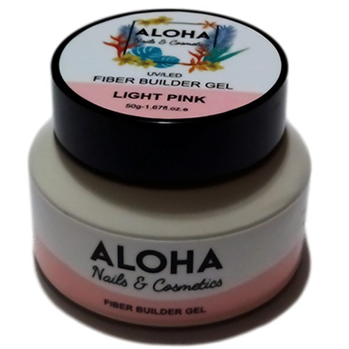 Aloha Gel Χτισίματος Fiber Builder Gel Light Pink (Ροζ Ανοιχτό) 50Gr