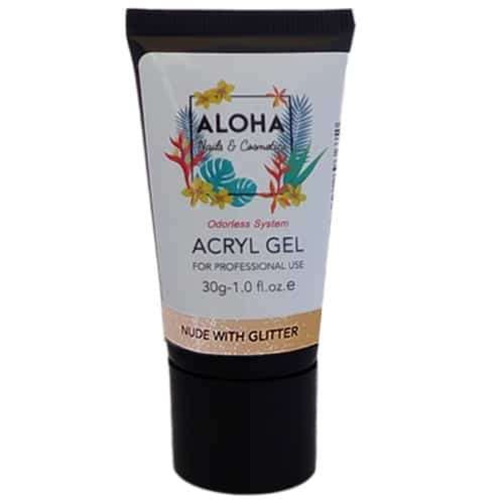 Aloha Acrylgel Nude With Glitter (Nude Με Glitter) 30Gr Aloha Acrylgel Nude With Glitter (Nude Με Glitter) 30Gr