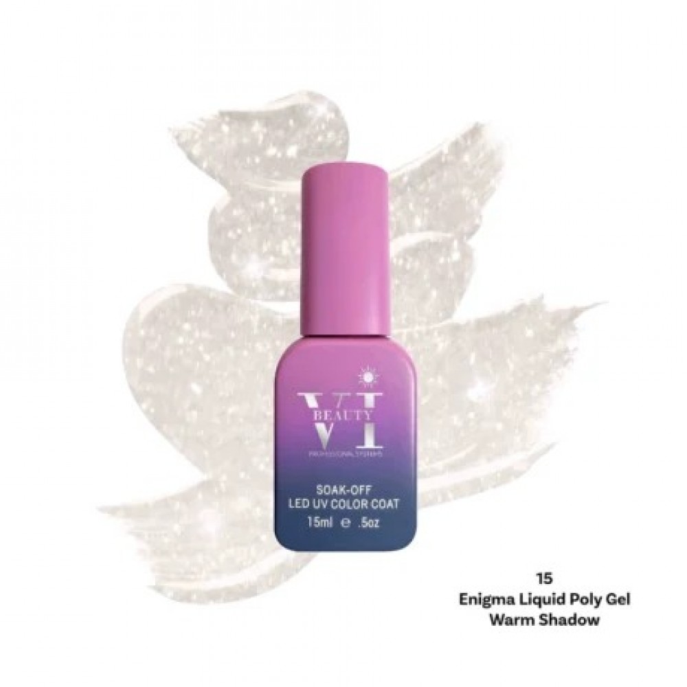 Beauty Vi Enigma Liquid Poly Gel 15 Warm Shadow ,15ml Hema Free