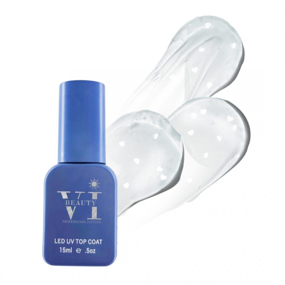 Beauty Vi Heart Shape Top Coat White 15ml