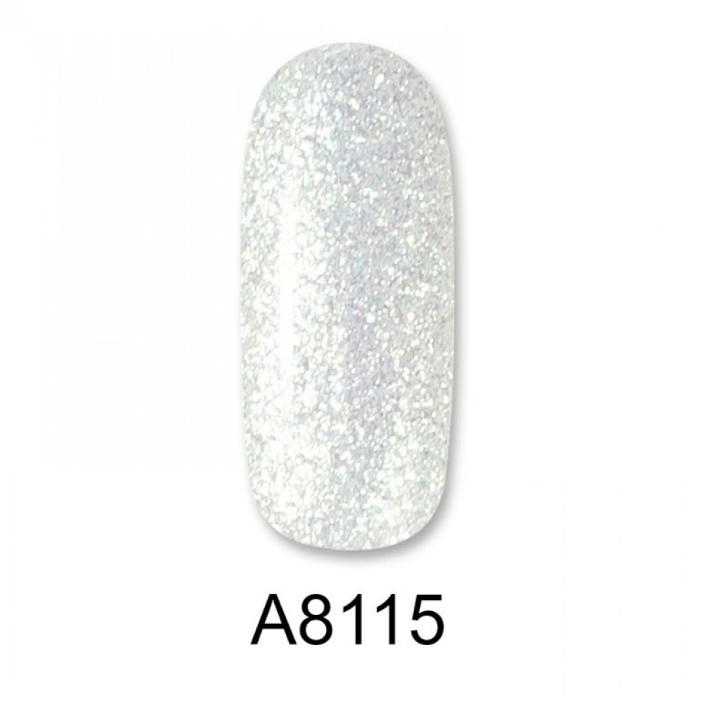 Aloha Ημιμόνιμο Βερνίκι Color Coat A8115 White Glitter, 8ml
