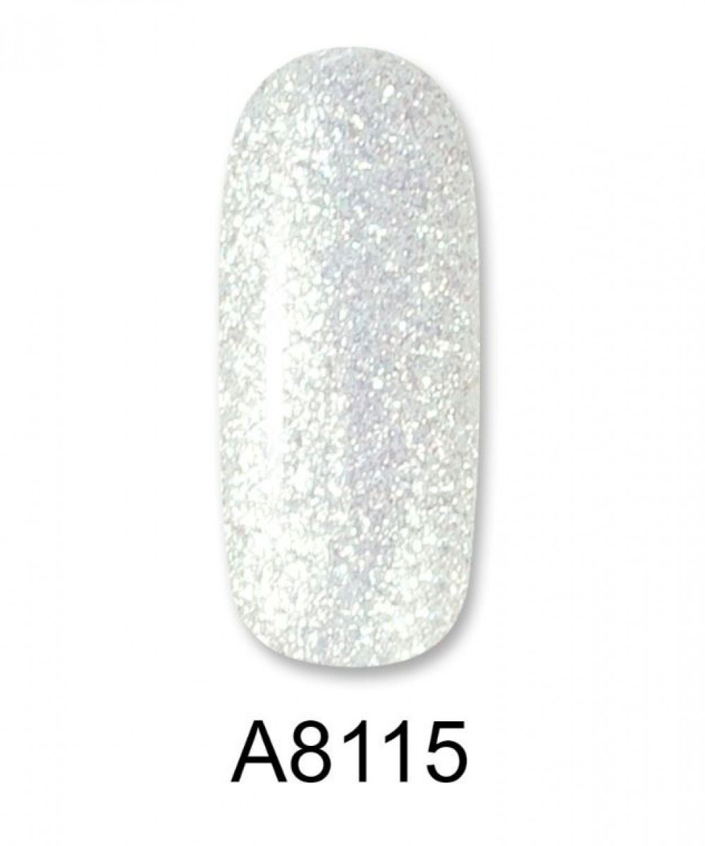 Aloha Ημιμόνιμο Βερνίκι Color Coat A8115 White Glitter, 8ml
