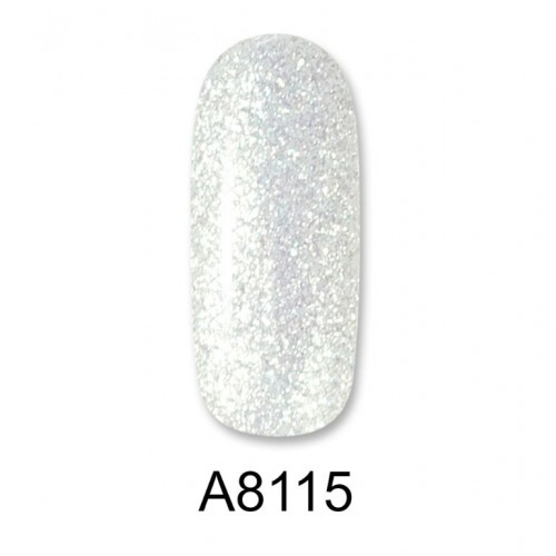 Aloha Ημιμόνιμο Βερνίκι Color Coat A8115 White Glitter, 8ml