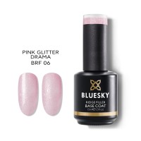 Bluesky Base Coat Ridge Filler BRF06 Pink Glitter Drama,15ml
