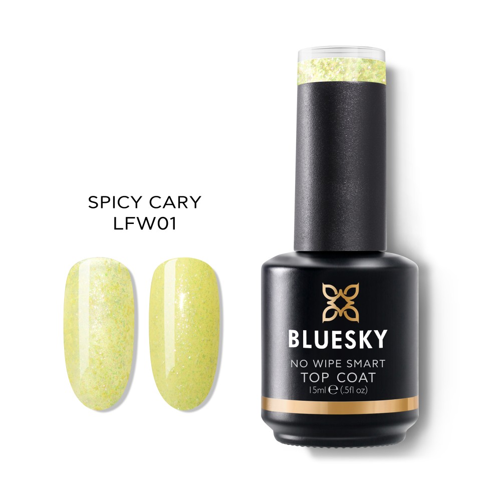 Bluesky Smart Top Coat No Wipe LFW01 Spicy Cary ,15ml *