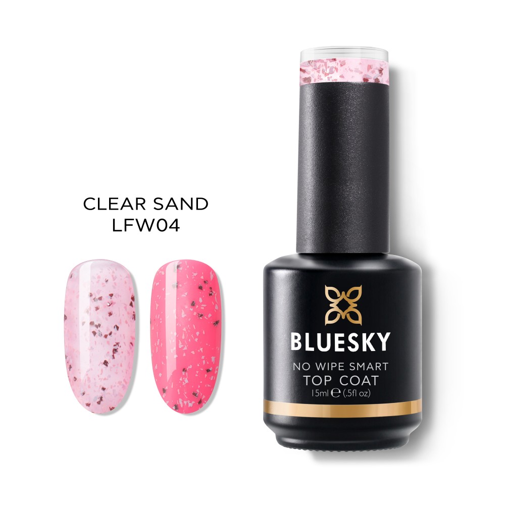 Bluesky Smart Top Coat No Wipe LFW04 Clear Sand ,15ml *