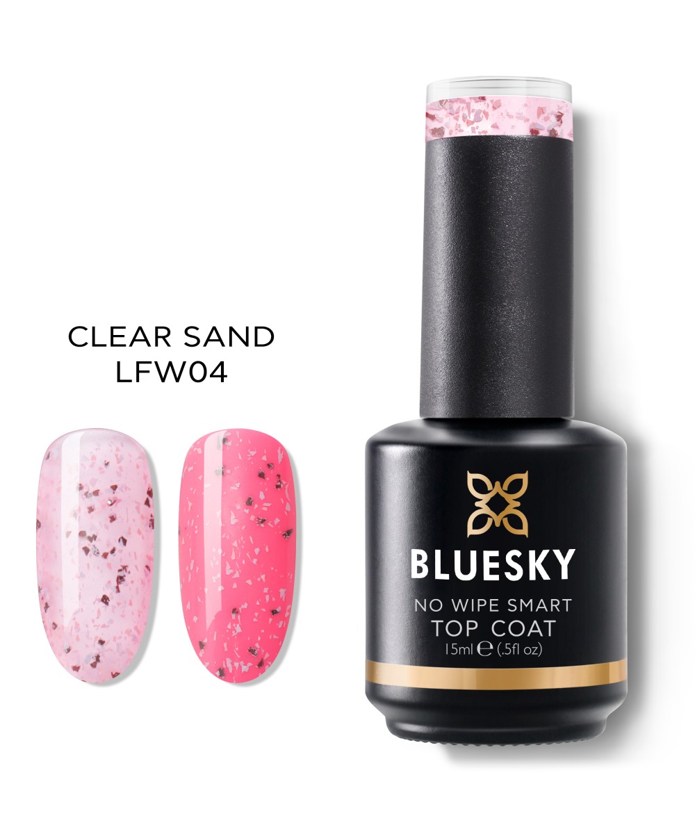 Bluesky Smart Top Coat No Wipe LFW04 Clear Sand ,15ml *