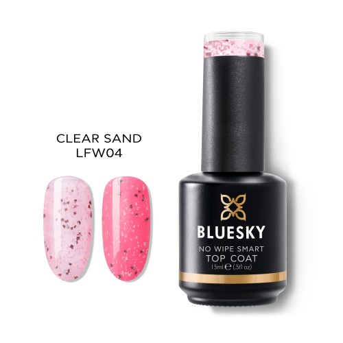 Bluesky Smart Top Coat No Wipe LFW04 Clear Sand ,15ml *