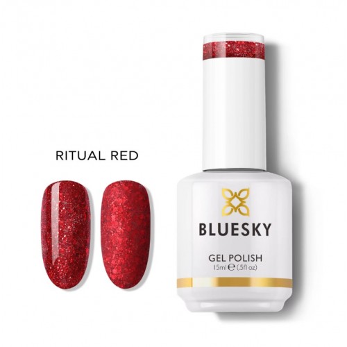 Bluesky Ημιμόνιμο Βερνίκι Νυχιών Luxurious Glam Ritual Red,15ml
