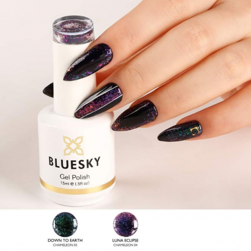 Bluesky Ημιμόνιμο Βερνίκι Νυχιών Chameleon Purple Green Cat Eye 004 ,15ml