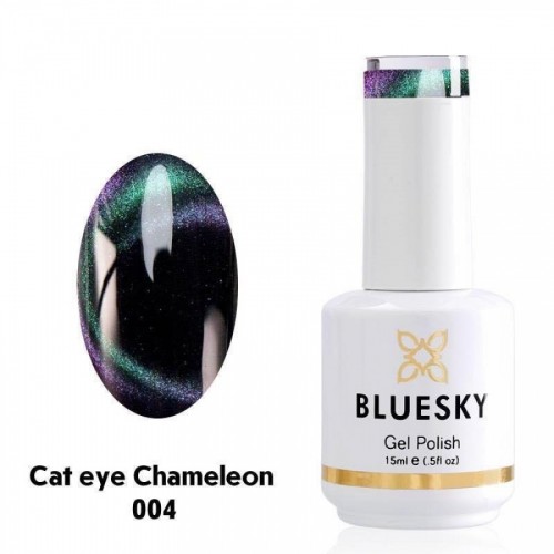 Bluesky Ημιμόνιμο Βερνίκι Νυχιών Chameleon Purple Green Cat Eye 004 ,15ml