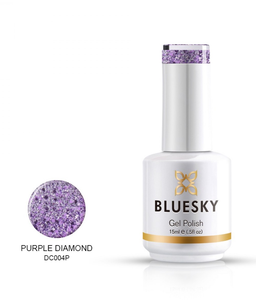 Bluesky Ημιμόνιμο Βερνίκι Νυχιών Purple Diamond Dc04 ,15ml