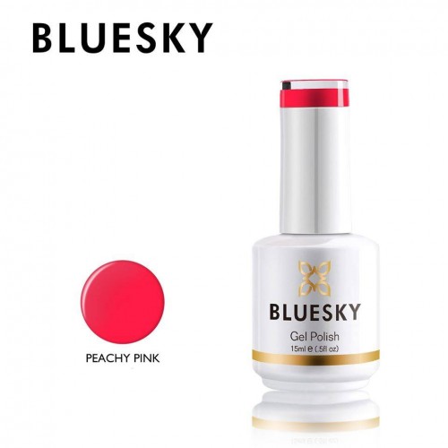 Bluesky Ημιμόνιμο Βερνίκι Νυχιών Neon Park Peachy Pink ,15ml