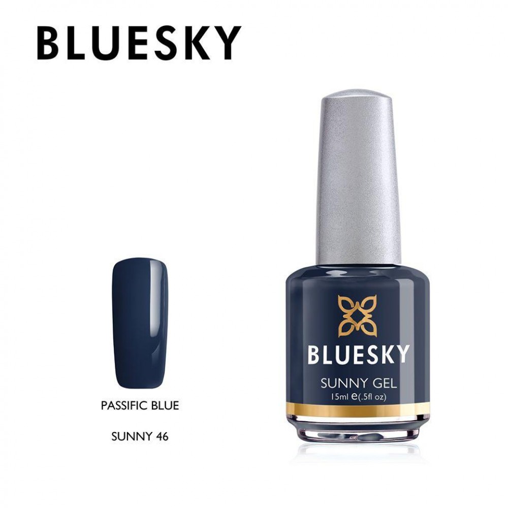Bluesky Βερνίκι Νυχιών Απλό Sunny Gel 46 Passific Blue ,15ml