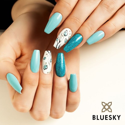 Bluesky Ημιμόνιμο Βερνίκι Νυχιών Aquamarine Blz10 ,15ml