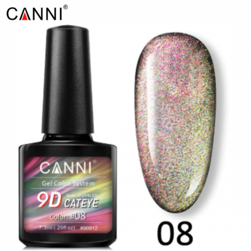 Canni Ημιμόνιμο Βερνίκι Νυχιών 9D Cat Eye 08 ,7.3ml *