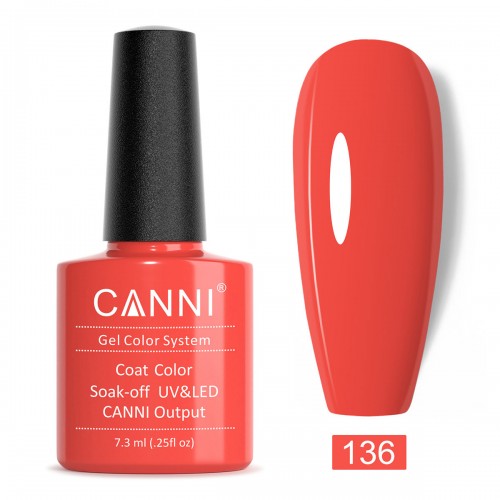 Canni Ημιμόνιμο Βερνίκι Νυχιών 136 ,7.3ml *