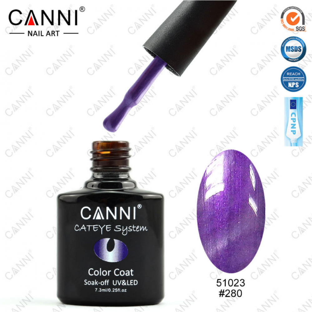 Canni Ημιμόνιμο Βερνίκι Νυχιών Cat Eye 280 ,7.3ml *