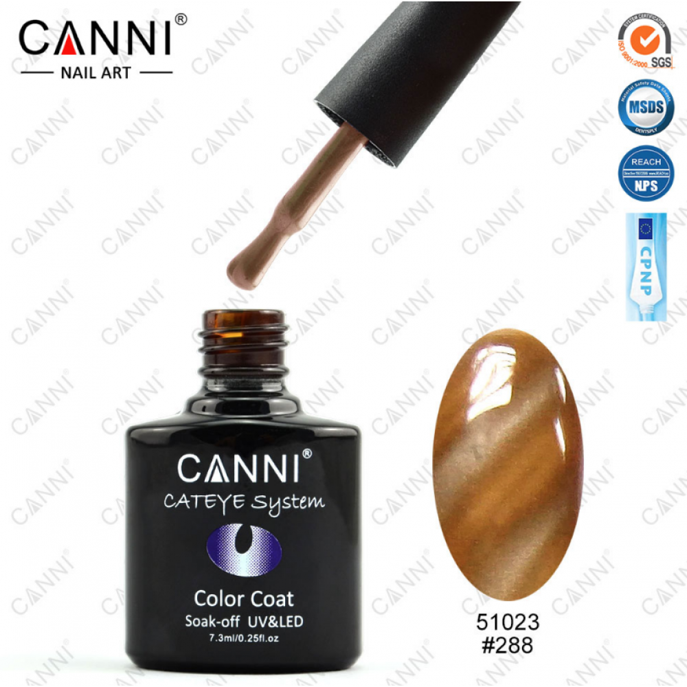 Canni Ημιμόνιμο Βερνίκι Νυχιών Cat Eye 288 ,7.3ml