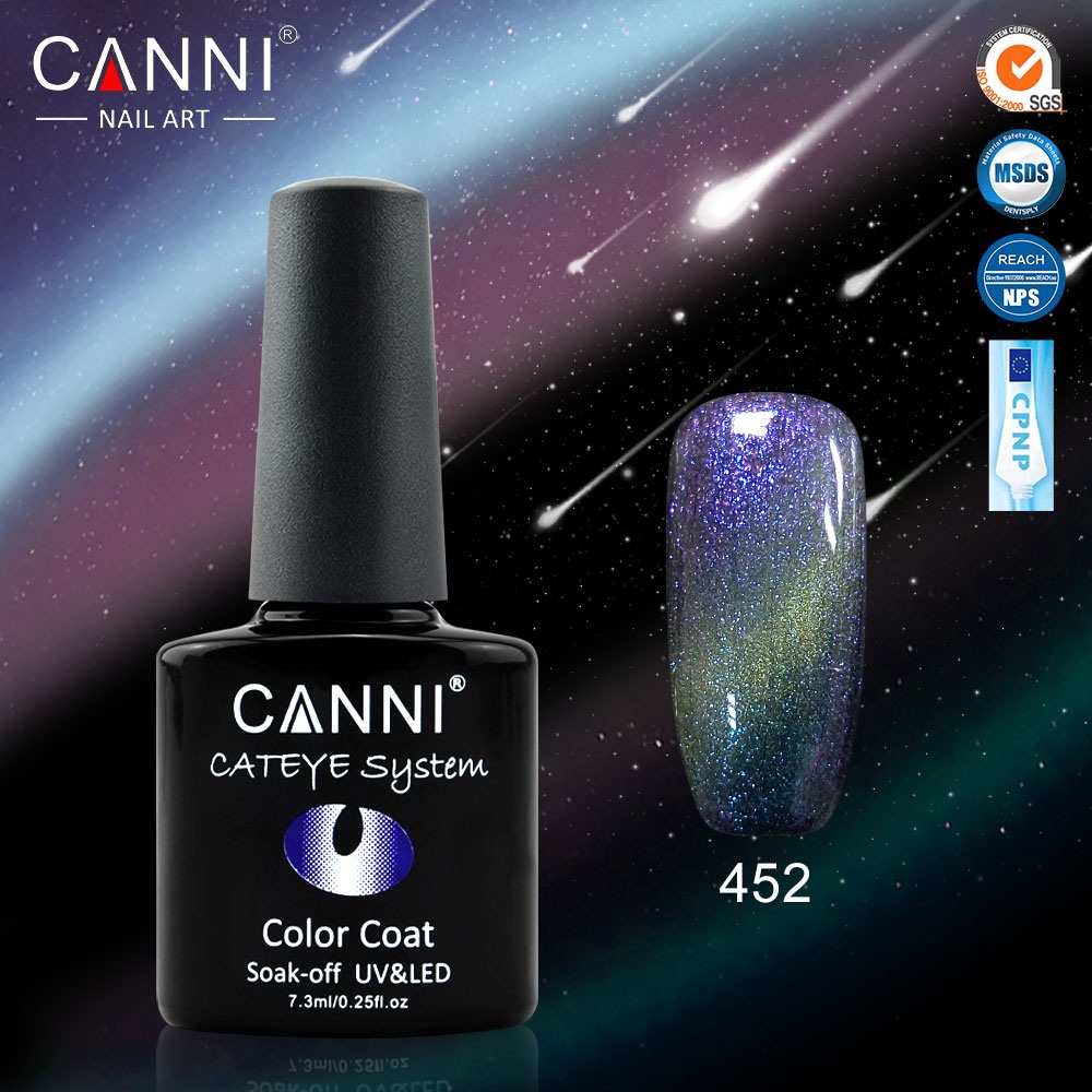 Canni Ημιμόνιμο Βερνίκι Νυχιών Chameleon Cat Eye 452 ,7.3ml *