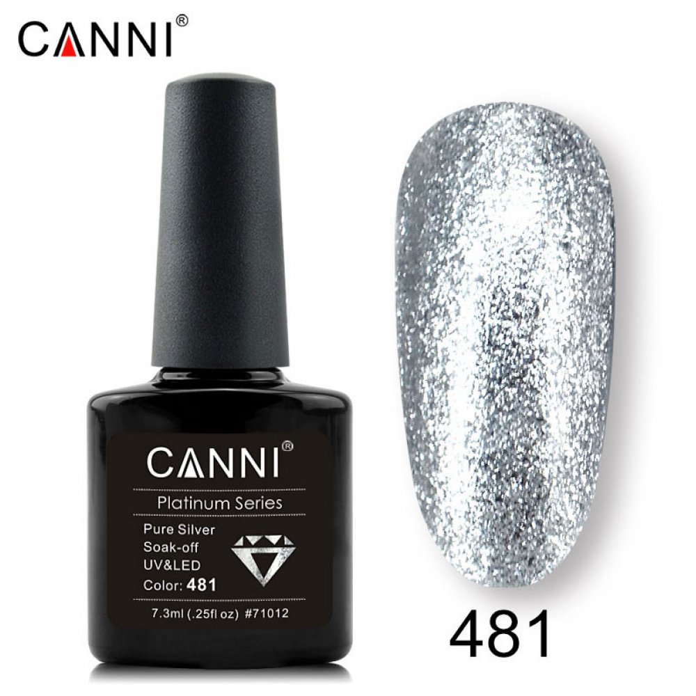 Canni Ημιμόνιμο Βερνίκι Νυχιών Platinum 481 ,7.3ml