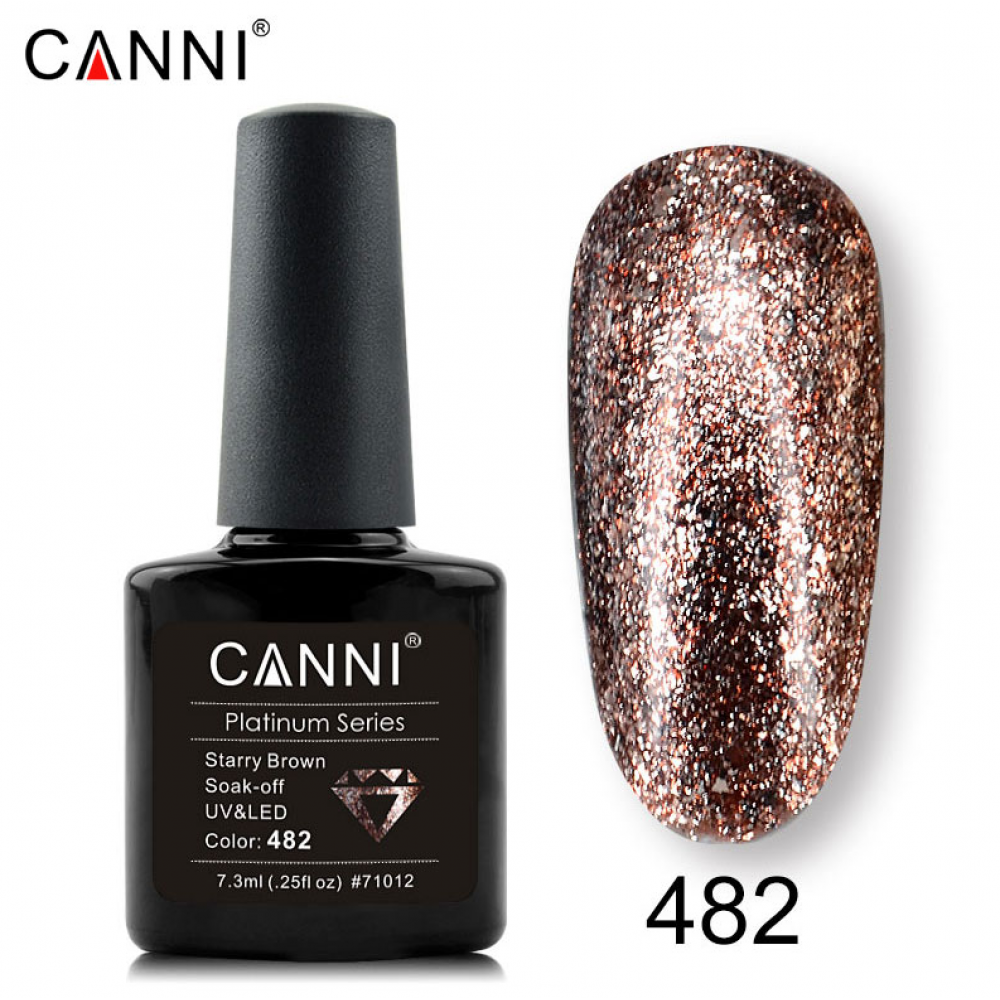 Canni Ημιμόνιμο Βερνίκι Νυχιών Platinum 482 ,7.3ml *