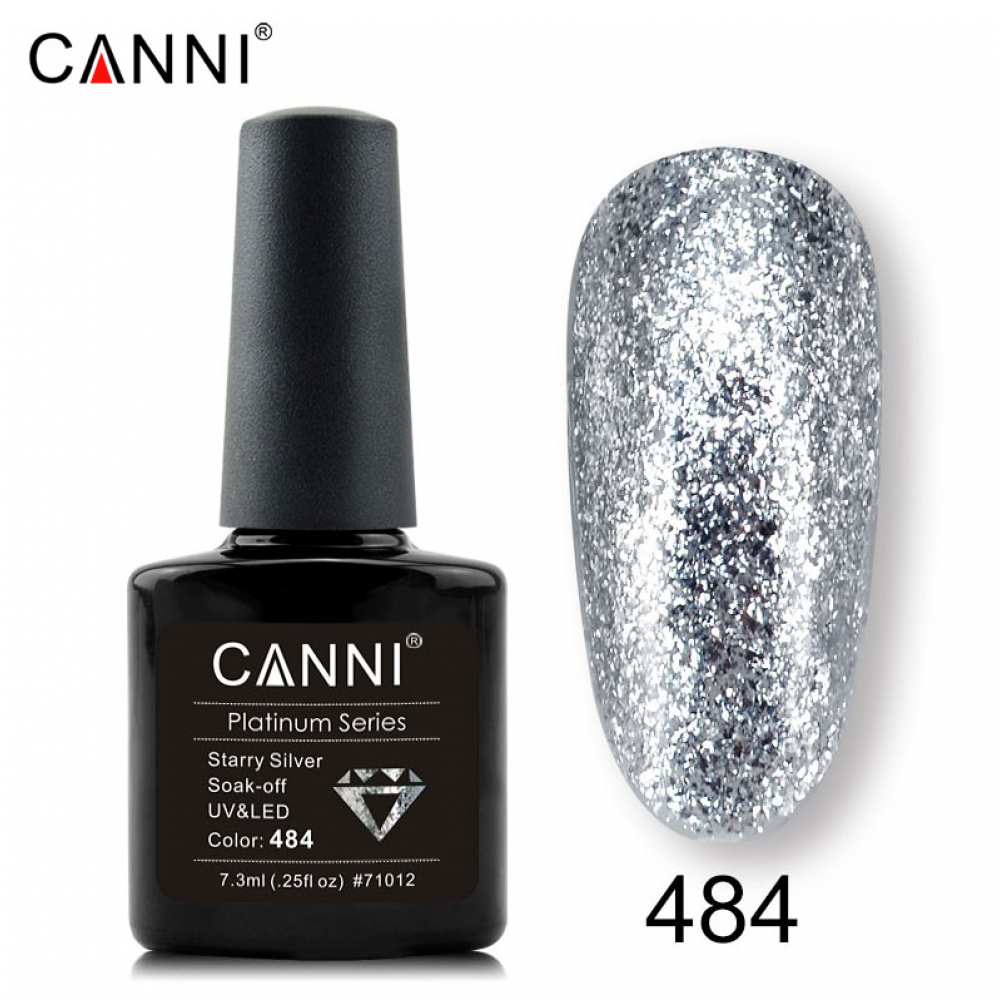 Canni Ημιμόνιμο Βερνίκι Νυχιών Platinum 484 ,7.3ml