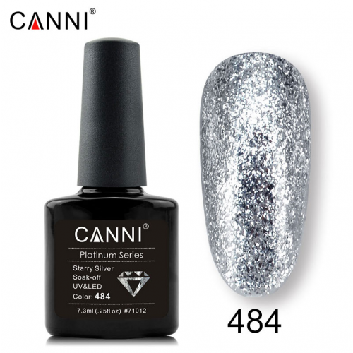Canni Ημιμόνιμο Βερνίκι Νυχιών Platinum 484 ,7.3ml