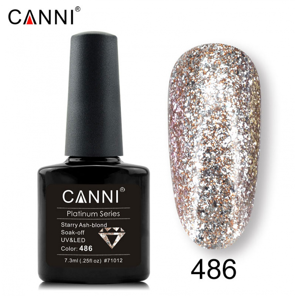 Canni Ημιμόνιμο Βερνίκι Νυχιών Platinum 486 ,7.3ml