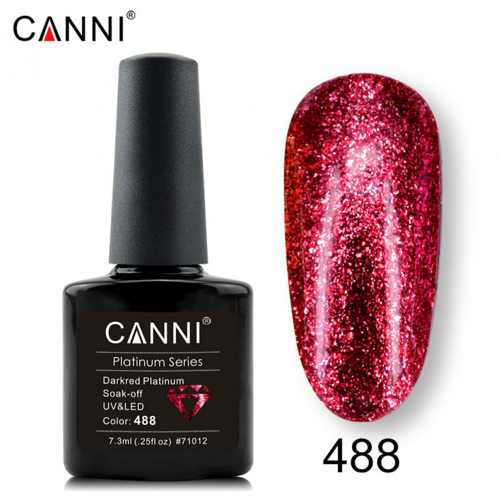Canni Ημιμόνιμο Βερνίκι Νυχιών Platinum 488 ,7.3ml *